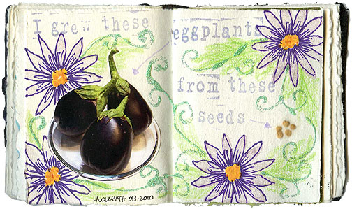 The smallest art journal I've worked in was barely 3 inches tall.