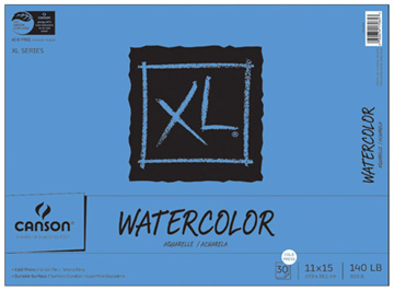 My favorite watercolor paper is Canson XL 140lb. It's .