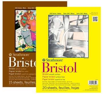 Bristol Vellum Surface 300 Paper by Strathmore - Multi Sizes