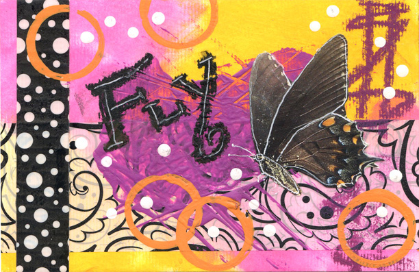 The First Mixed Media Club Postcard Swap