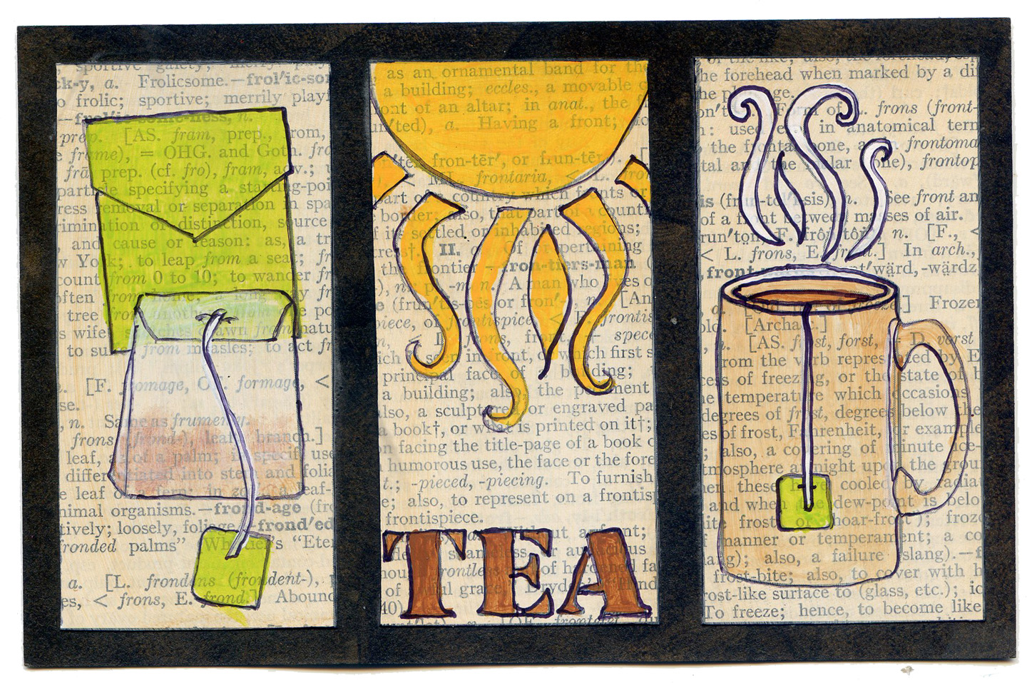 Tea-Themed Postcards