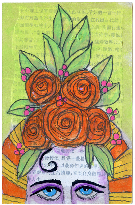 Floral Headpiece Postcards
